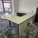 Grey U/C Suite Office Desk w/ Storage & P-Shape Runoff 96x108